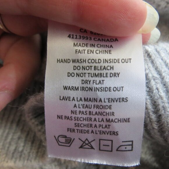 Elena Wang Light Grey Cardigan Sweater Buttons Size Large - Picture 11 of 11